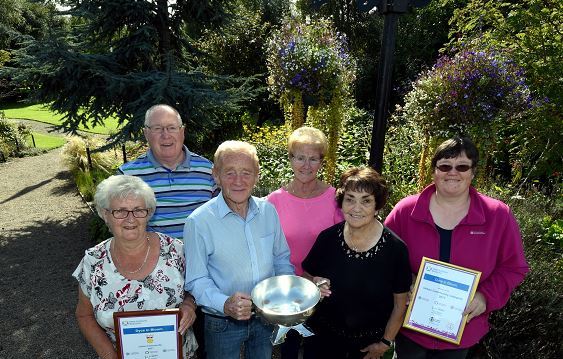 Members of Dyce in Bloom with their 'best community in Scotland' trophy