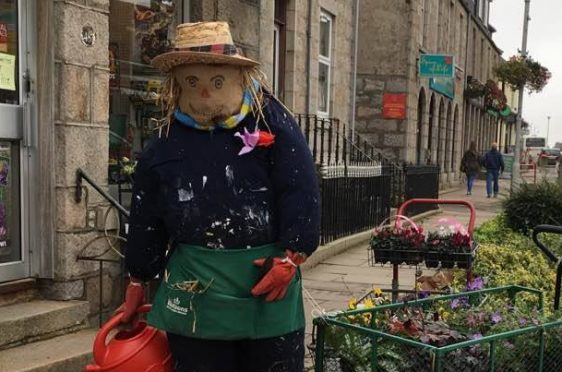 One of the scarecrows outside Watson's in Inverurie. Pics by Kami Thomson.