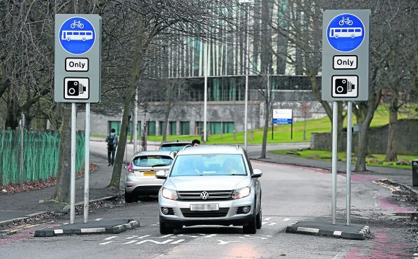 Bedford Road bus gate, near Kittybrewster Retail Park.