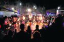 Theatre Modo fire dancers entertained crowds at Peterhead's Christmas lights switch-on last year