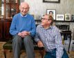 George Whyte, 95, Inverurie, is part of a volunteer scheme  and is pictured with volunteer, Mark Johnson.  
Picture by Jim Irvine