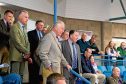 HRH The Duke of Rothesay in the auction ring during a cattle sale at Thainstone Centre Photo credit: Ciro Art Studio