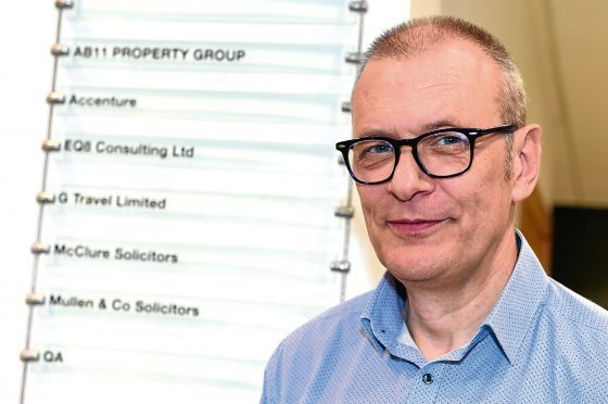 Director and Principal consultant Doug Lindsay at Eq8 Consulting Ltd, Union Street, Aberdeen. 
Picture by Jim Irvine