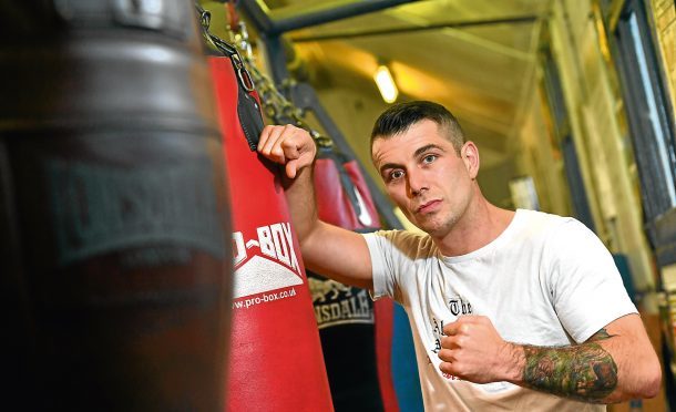 Lee McAllister ahead of his fight at the Beach Ballroom on Friday night.   
Picture by Kami Thomson