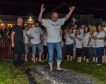 Residents walk the fire at Lossimouth in aid of Scottish Cot Death Trust.