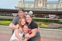Stroke survivor Jemma Stott with her family at Disney World