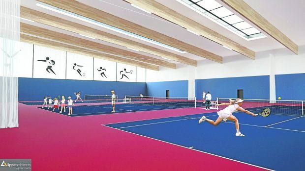 An artist impression of the Garioch Sports Centre.