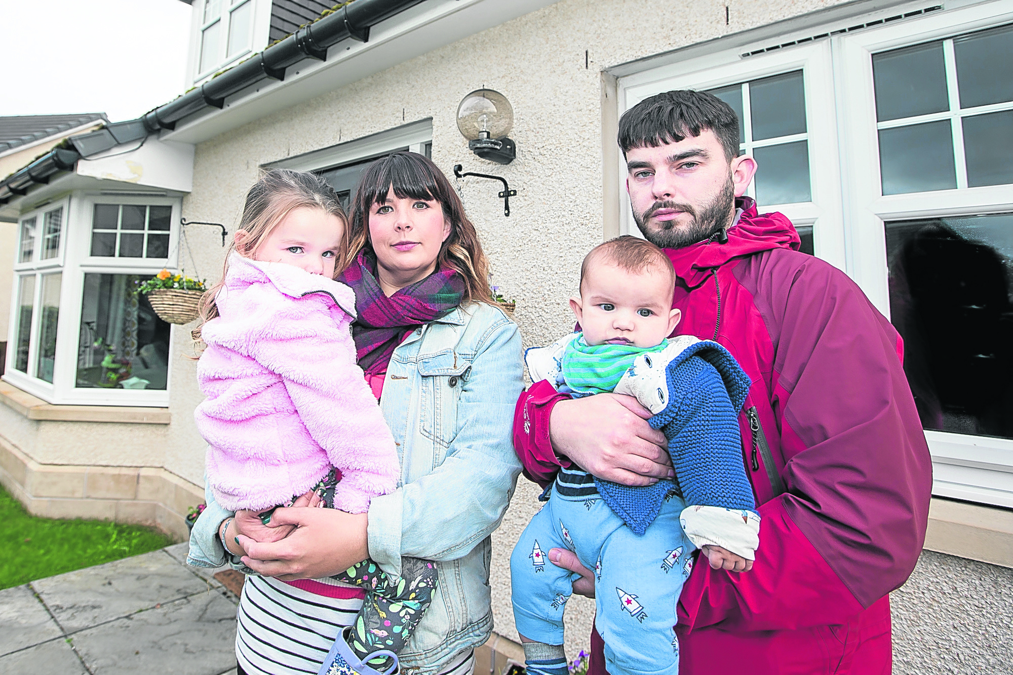 Rachel Chalmers and Daniel McLean with their children three-year-old Merrin and five-month-old Innes.