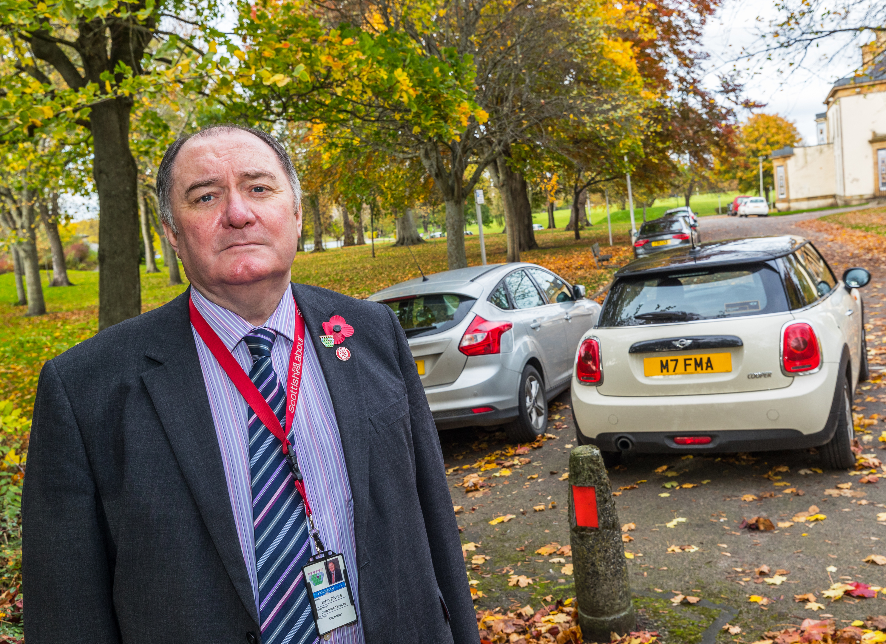 Councillor John Divers fears parking in Elgin could be used as a "cash cow".