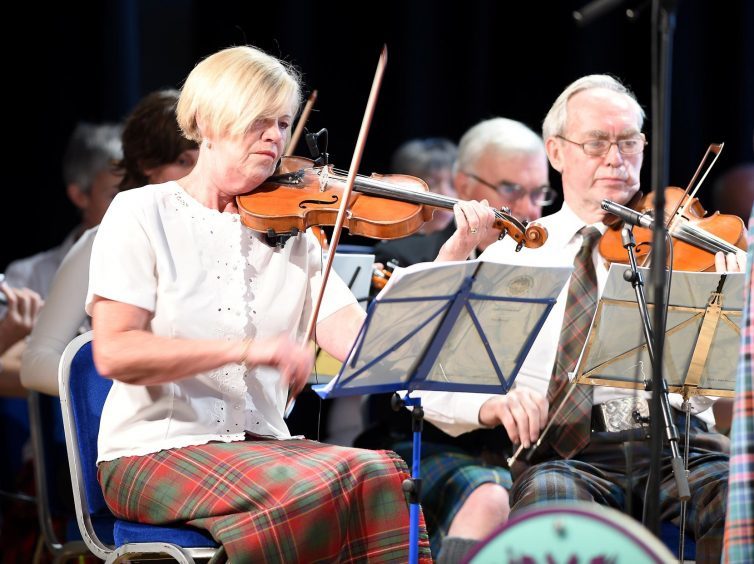 The annual Fiddlers Rally, under the baton of Mary Adam, held as part of the Royal National Mod