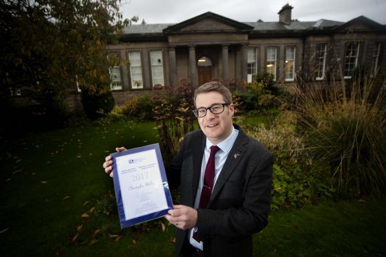 Christopher Miller, graduated with BSC Hons, has been awarded Moray College UHI Higher Education student of the year