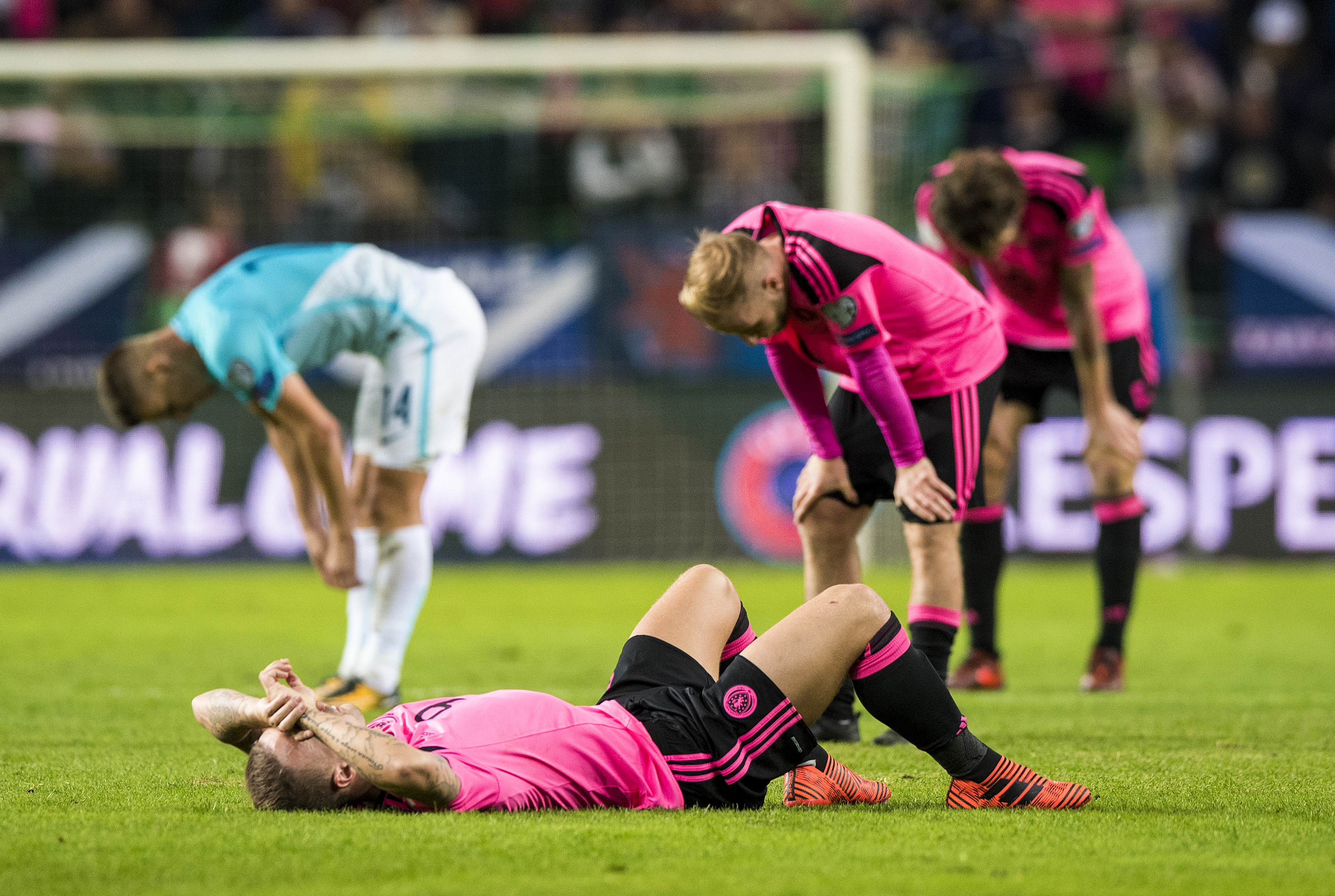 Dejection for Scotland's Leigh Griffiths at full-time