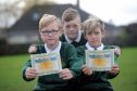 Pictured are Fernielea School pupils from left, Jac Banks, 11, Tyler Hood, 10 and Bradley Chalmers, 11.