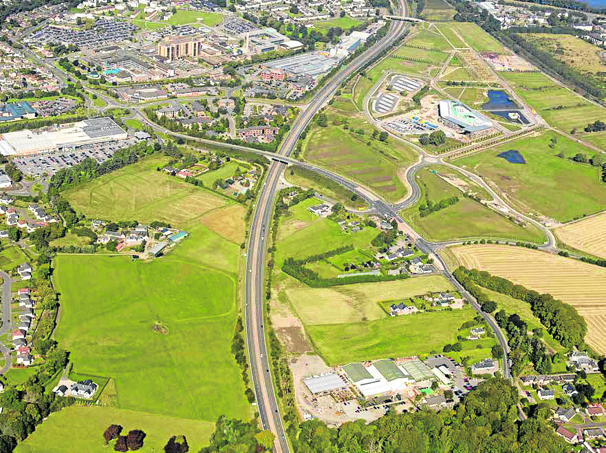 Aerial shot shows where the new link road could go