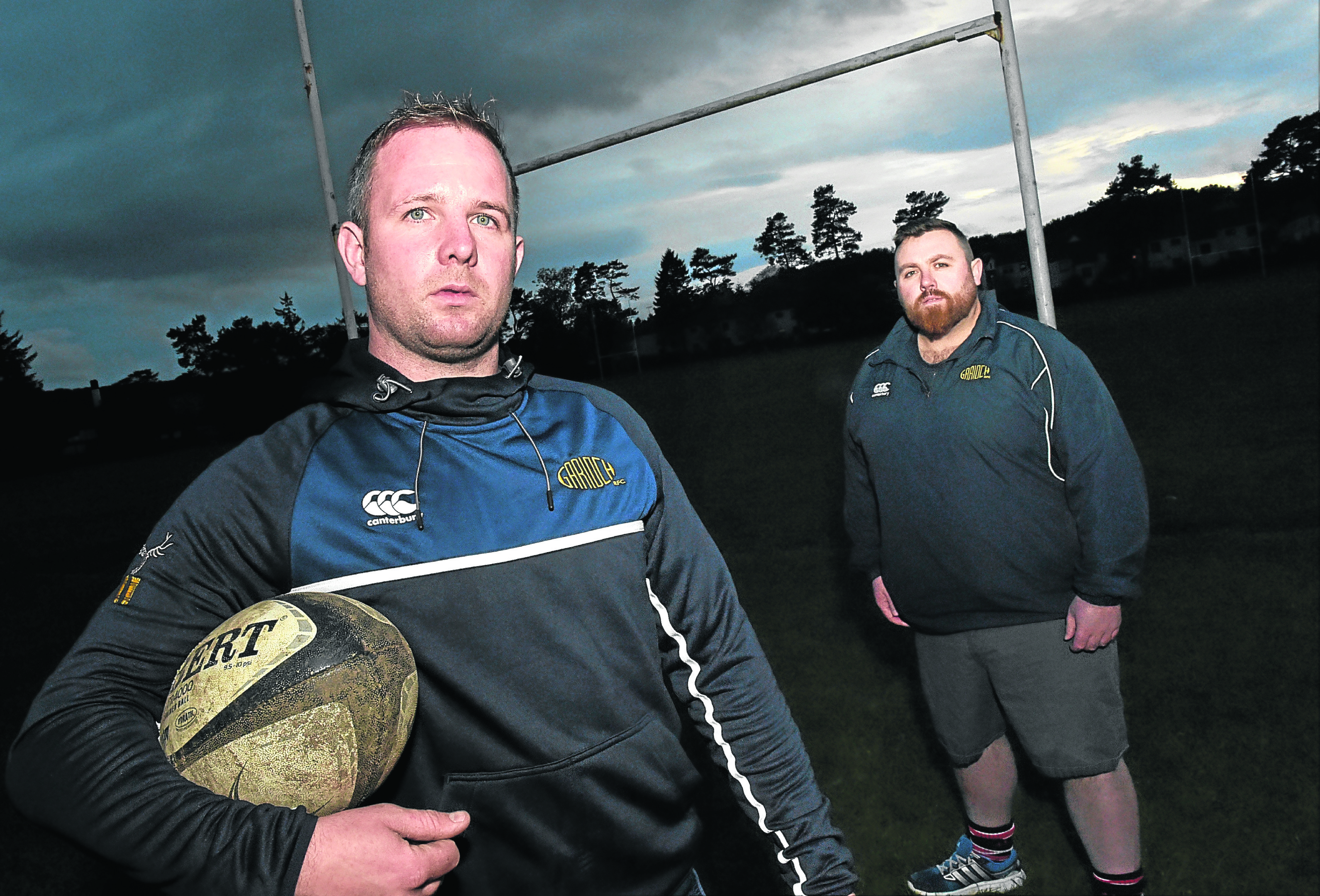 Garioch Rugby Club, Inverurie -  Captain Sean Low (left) and Coach Dave Duguid.
