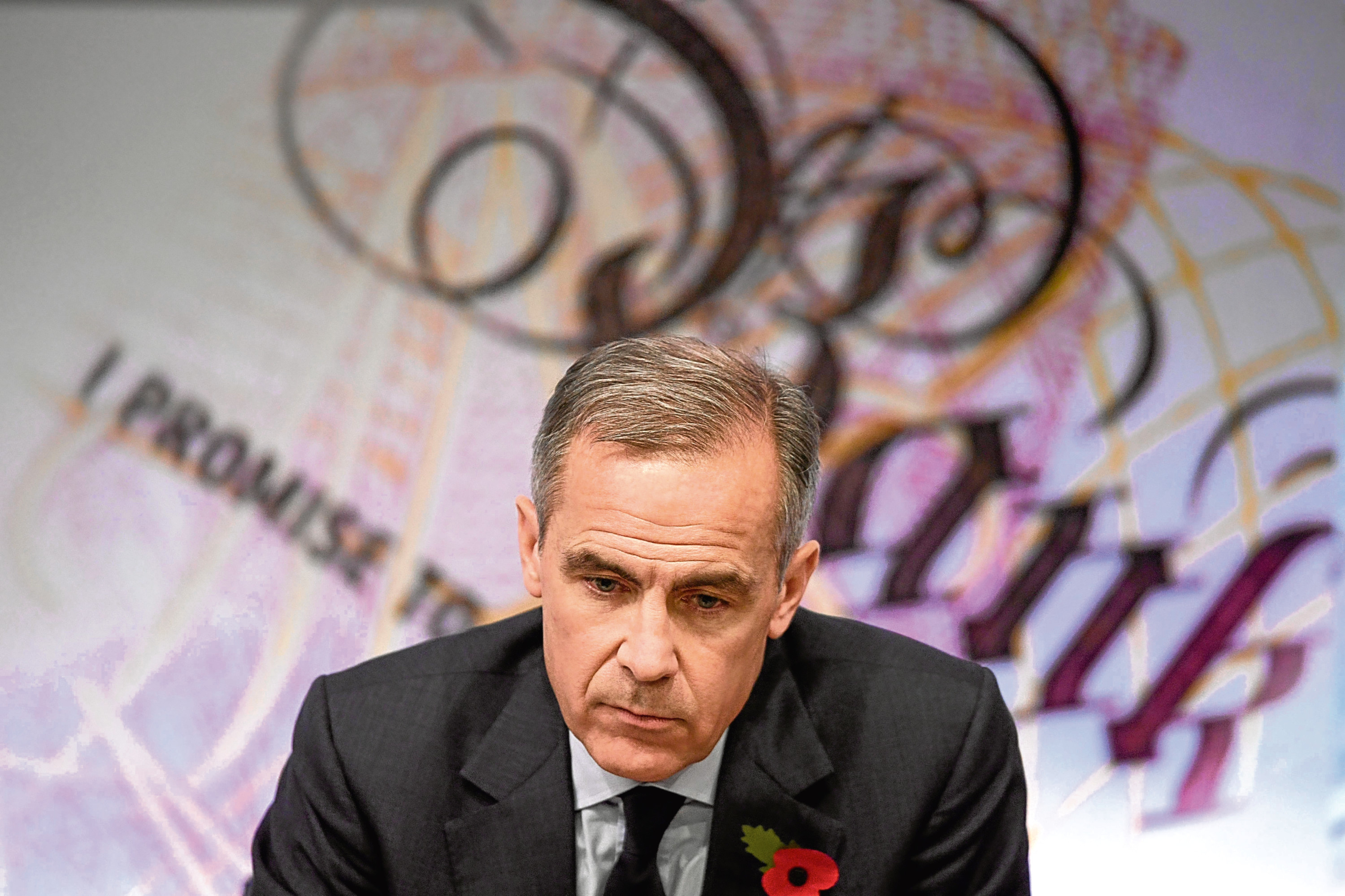 The governor of the Bank of England Mark Carney during the announcement of the Bank of England quarterly Inflation Report and interest rate decision