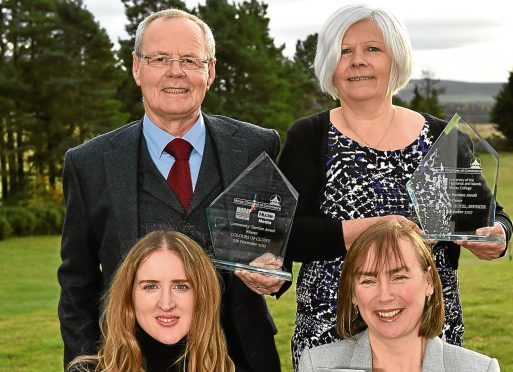 Picture of (L-R back) Bill Budge, Lynn Macdonald. (L-R front) Jennifer Robertson, Carole Small.

Picture by Kenny Elrick.