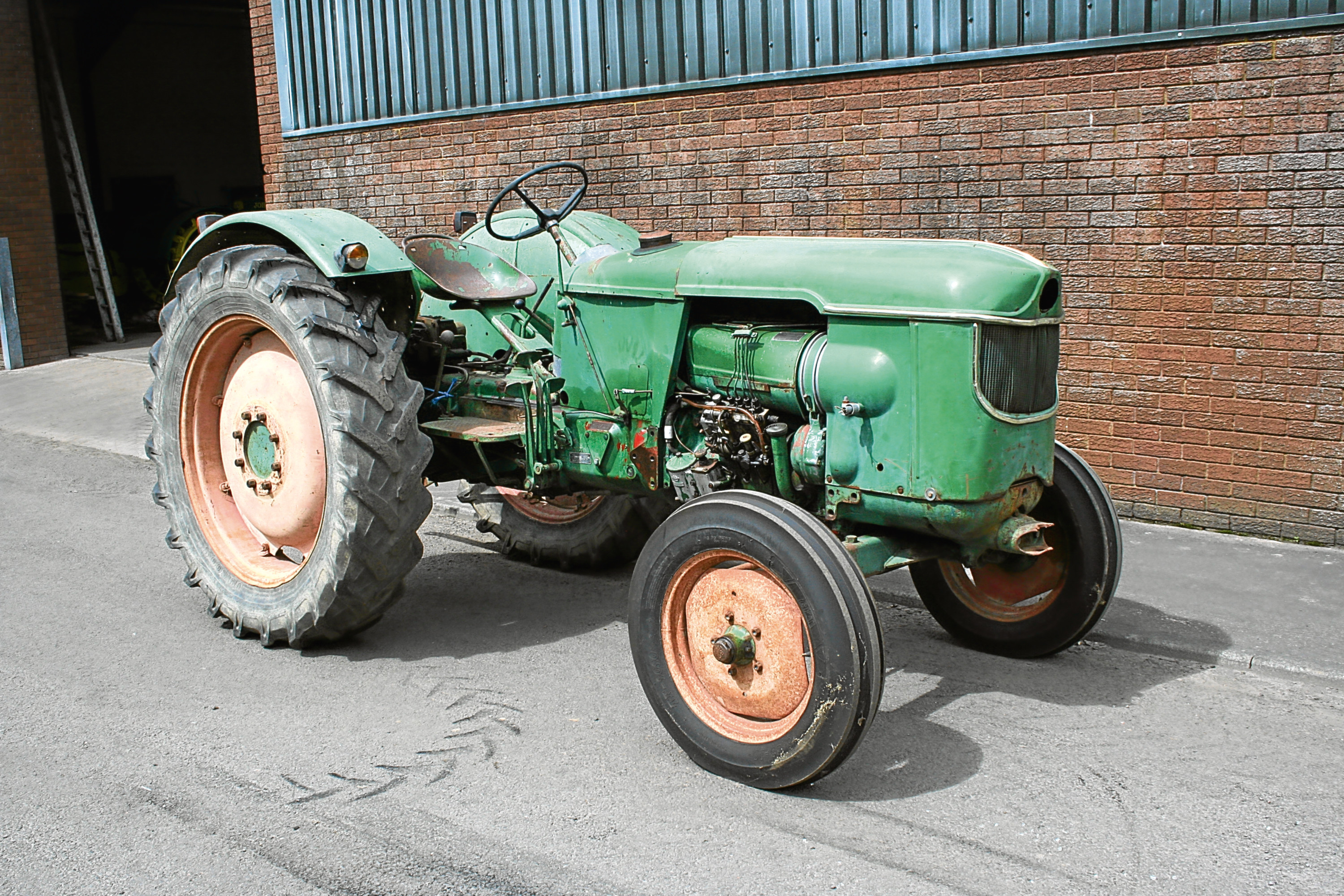 A Deutz D50 tractor from before the time they were available in the UK fitted with the air cooled engines Deutz became famous for.