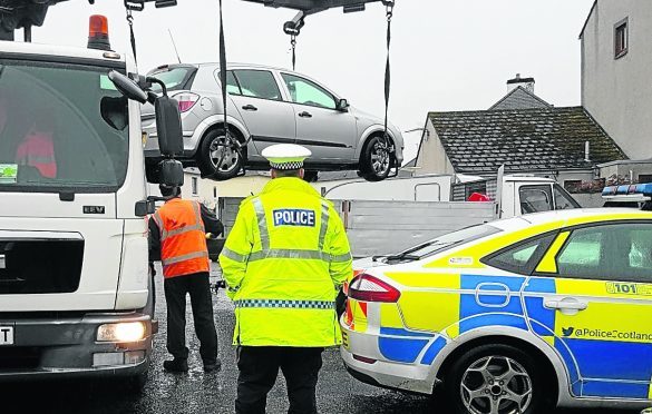 Officers from Police Scotland working with a range of partner agencies to remove a number of abandoned and untaxed vehicles from the roads of the Highlands.