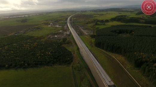 The Aberdeen bypass from the sky
