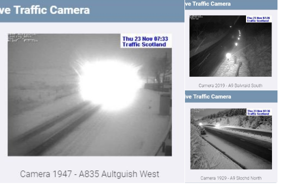 Traffic Scotland tweeted the image from their cameras this morning