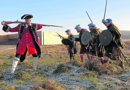 Culloden battlefield reenactment.