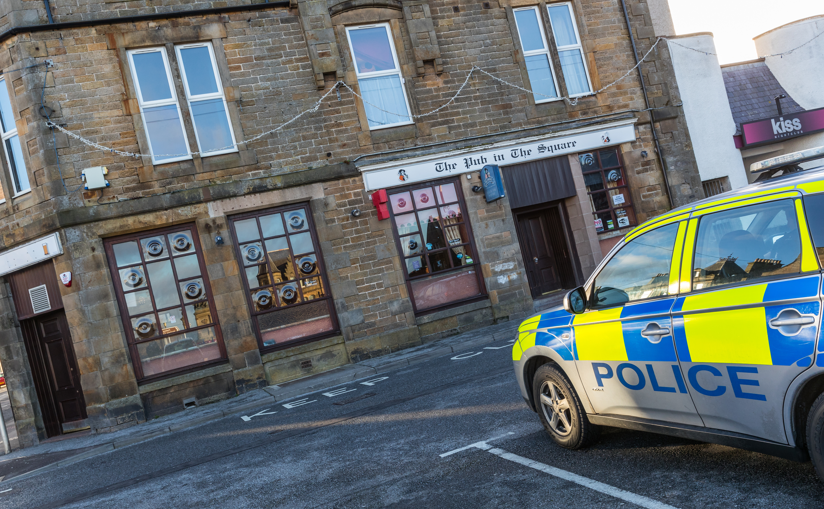 Police sealed off the pub following the incident