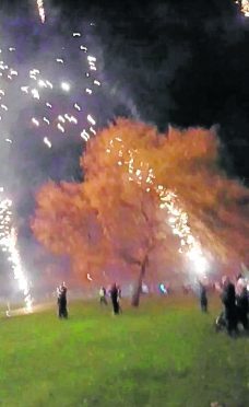 Fireworks blast into the crowds at Cooper Park in Elgin. 

Pic credit: Michael Addicoat