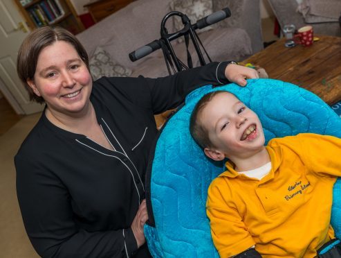 Gillian Groves with her son Tom