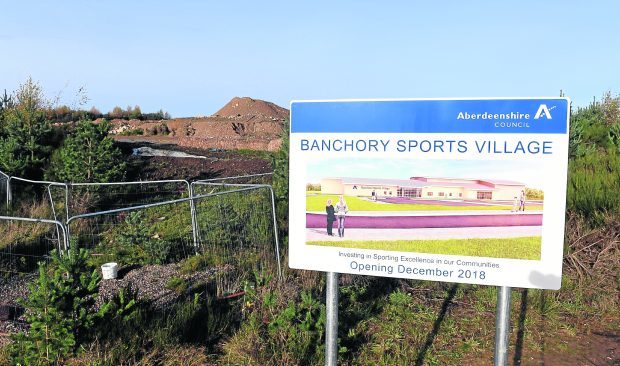 Locator of the Banchory Sports Village site.