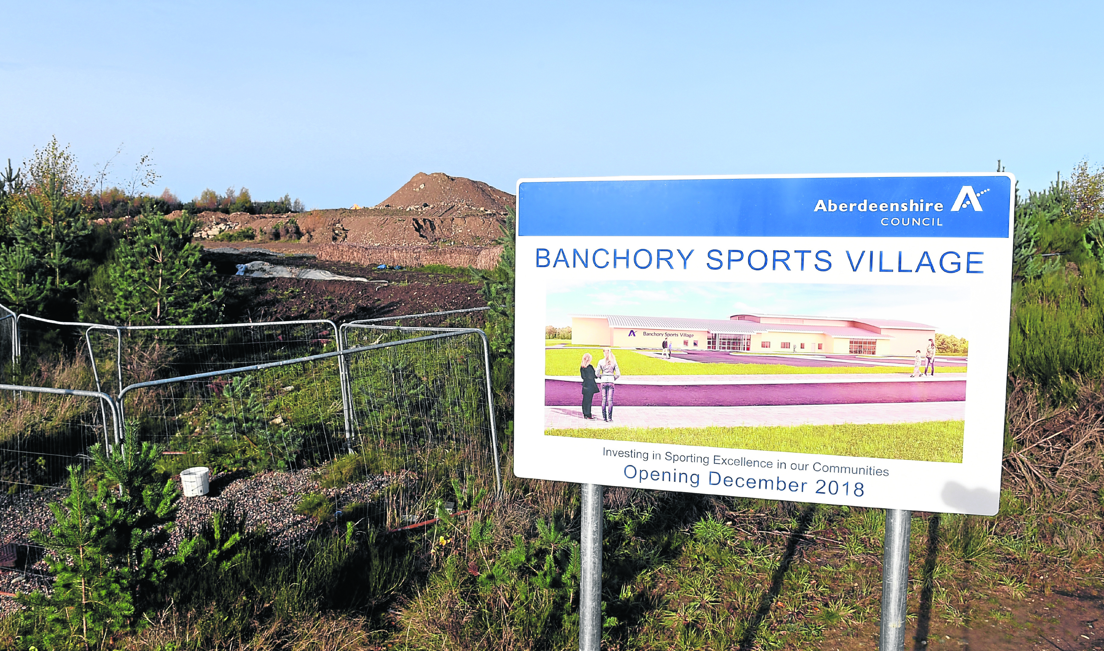 Locator of the Banchory Sports Village site.