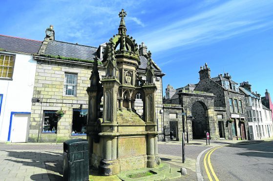 The Biggar fountain in Banff