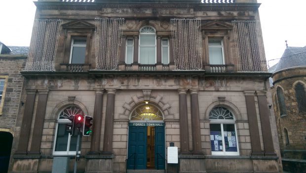 Forres Town Hall has stood on the High Street since the mid 19th Century.