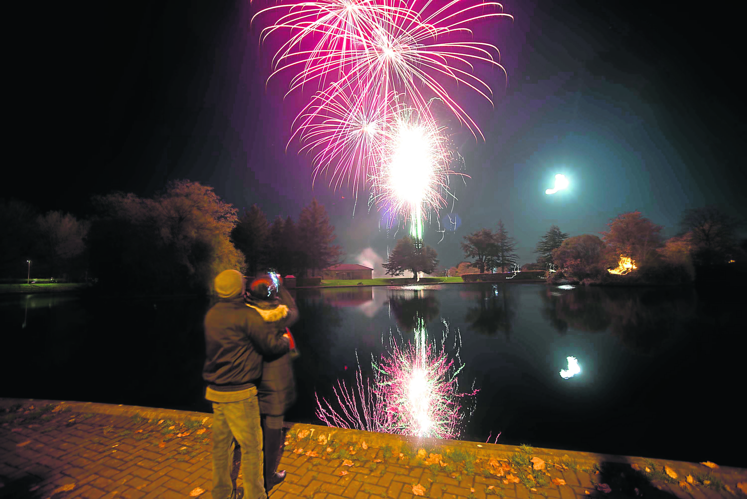 Elgin hosts its annual bonfire and fire works display at Cooper park