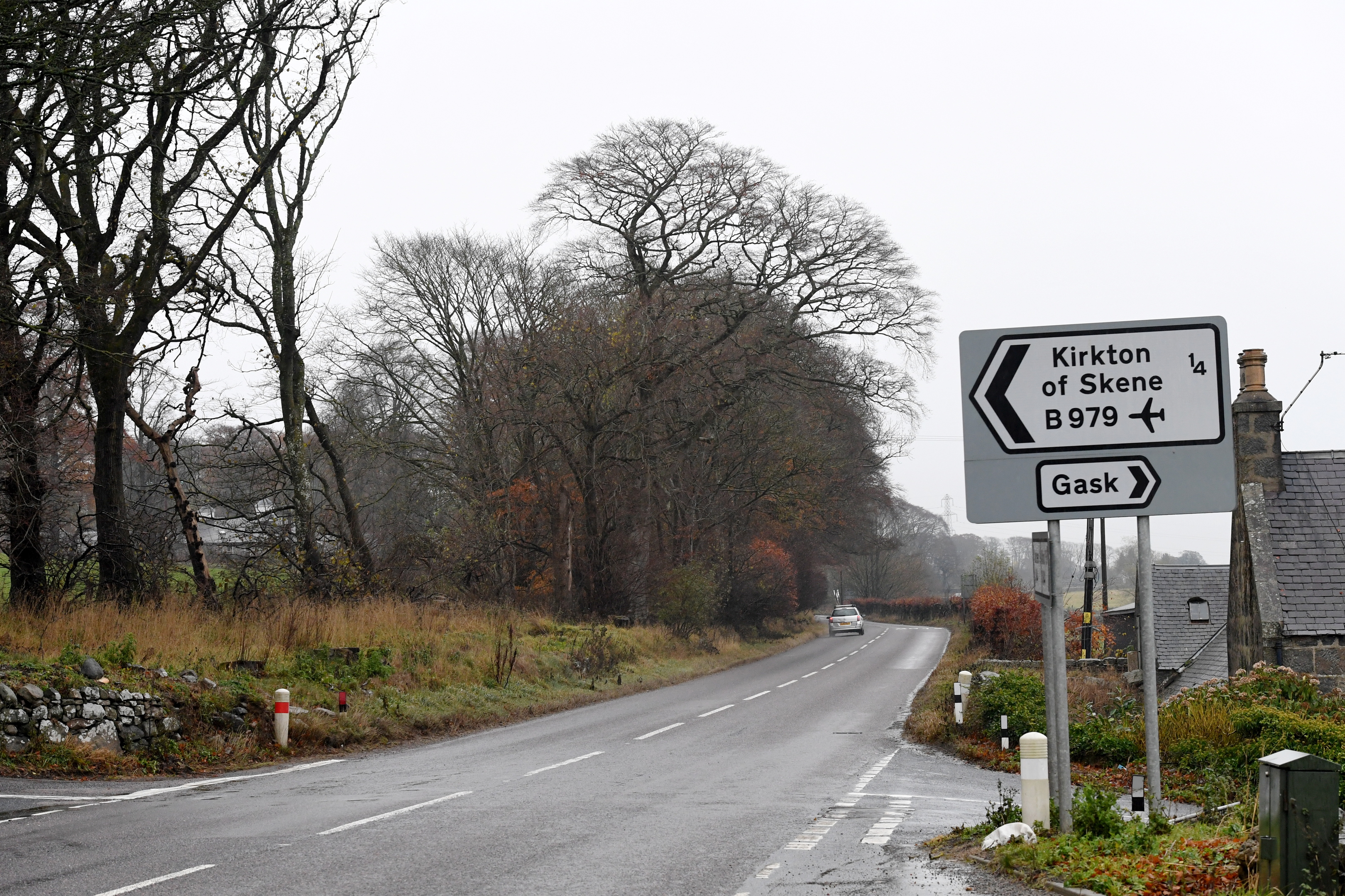 The A944 to Alford at the junction for Kirkton of Skene B979 where plans have been passed to lower the speed limit to 50mph.