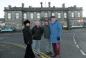 From left, Isabell Munn, Jim Douglas, John Robson and David Fleming are pictured at the old courthouse in Stonehaven, which is being bought by the community partnership.