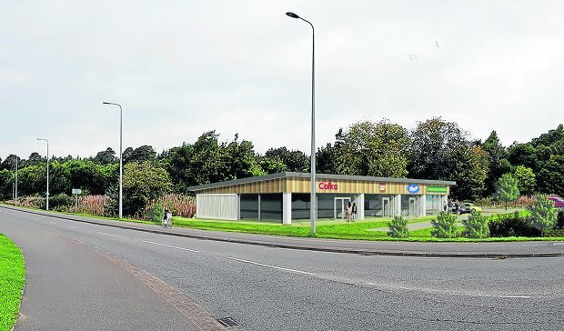 Artist impression of a small retail development on Culduthel Avenue