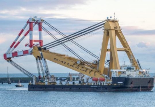 The Asian Hercules III arrives in Peterhead Port.