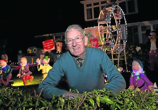 Eddie Stevenson's Christmas display in his garden
