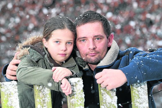 Glen Mason and his daughter Skye (9)