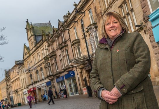 Armed forces covenant development officer, Jo Lenihan, in Elgin town centre.