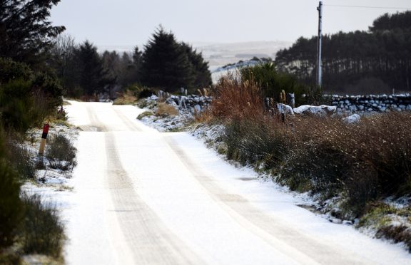 The road to Easter Ord from Westhill.   
Picture by Kami Thomson