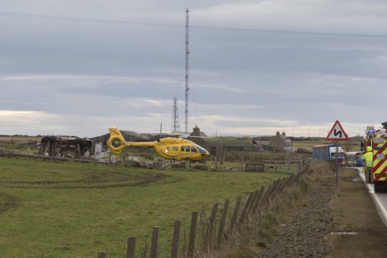The scene three miles south of Wick
