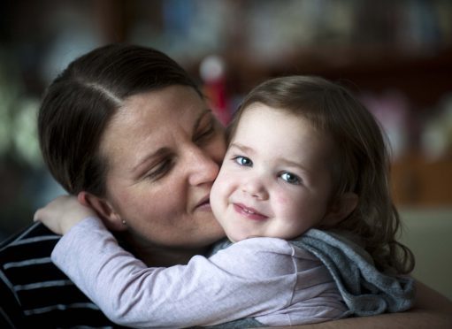 Little Rubi Paice with mum Denise