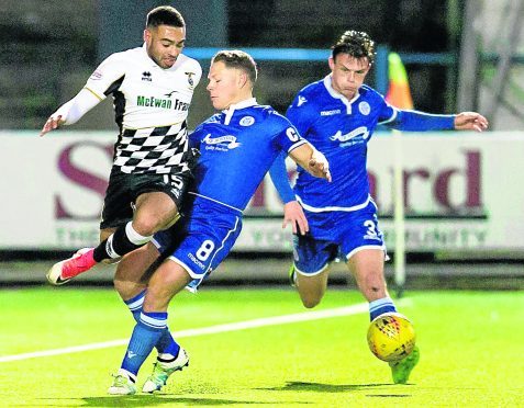 Jake Mulraney was sent off for Caley Thistle.