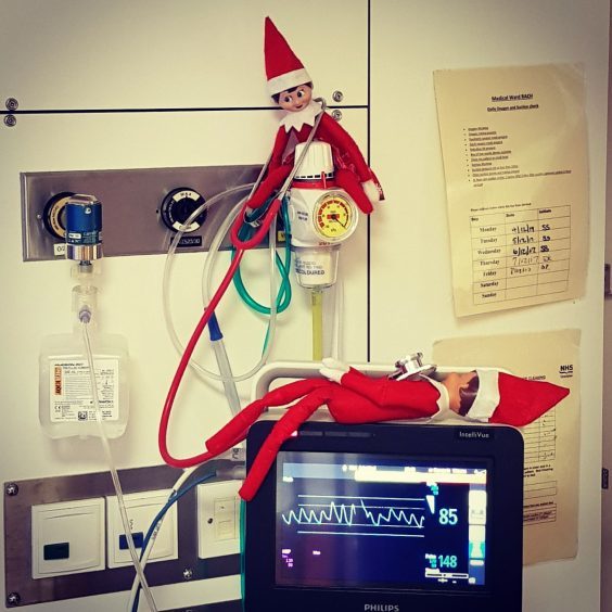 To make sure little Caleb didnt miss out on the fun, the elves paid him a visit in hospital. They have also been entertaining Brody, 8, and Ayla, 5, at the Penny family home