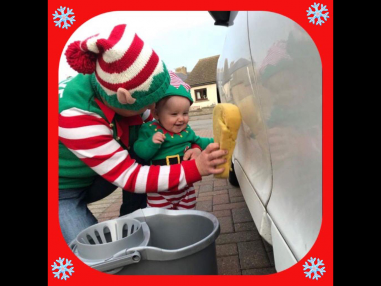 Meet real life elf on the shelf Mariann and nine-month-old Evie. Picture sent in by Claire Slater.