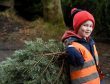 The launch of the christmas tree sales at Tyrebagger, Aberdeen. In the picture is three year old, Laurie Brown, Echt Nursery with his tree. 
Picture by Jim Irvine  6-12-17