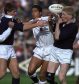 Jeremy Guscott (centre right) and John Jeffrey and Tony Stanger (centre left) of Scotland battle for the ball during the 1990 Five Nations Championship match between Scotland and England at Murrayfield.
Credit: David Cannon/Allsport