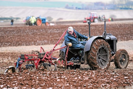 Raymond Smart with his Fordson N tractor and International plough.